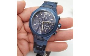Lotus Man - Quartz - Mineral - Blue Pvd Steel Bracelet