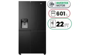 Gorenje NRS9181VBIU Side-by-Side Refrigerator - 601 L - 21.5 Cu. Ft. - Inverter Motor - Black