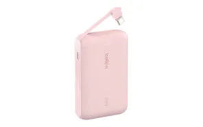 Belkin 10,000mAh 20W Power Bank with Built-In USB-C Cable - Black