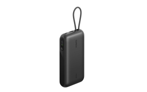 Belkin 10,000mAh 45W Power Bank with Built-In USB-C Cable - Black