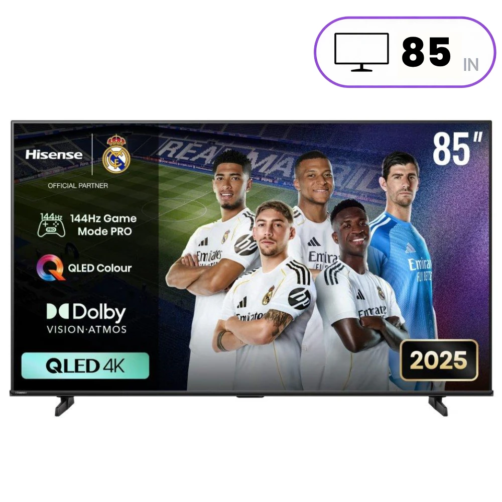 Hisense 85Q71Q QLED Television - 85 Inch - 4K Ultra HD - 144 Hz - Smart VIDAA TV - HDR - HDMI 2.1 - Black