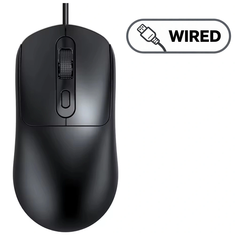 T-WOLF G580 Mouse - 4 Buttons - Wired - Black