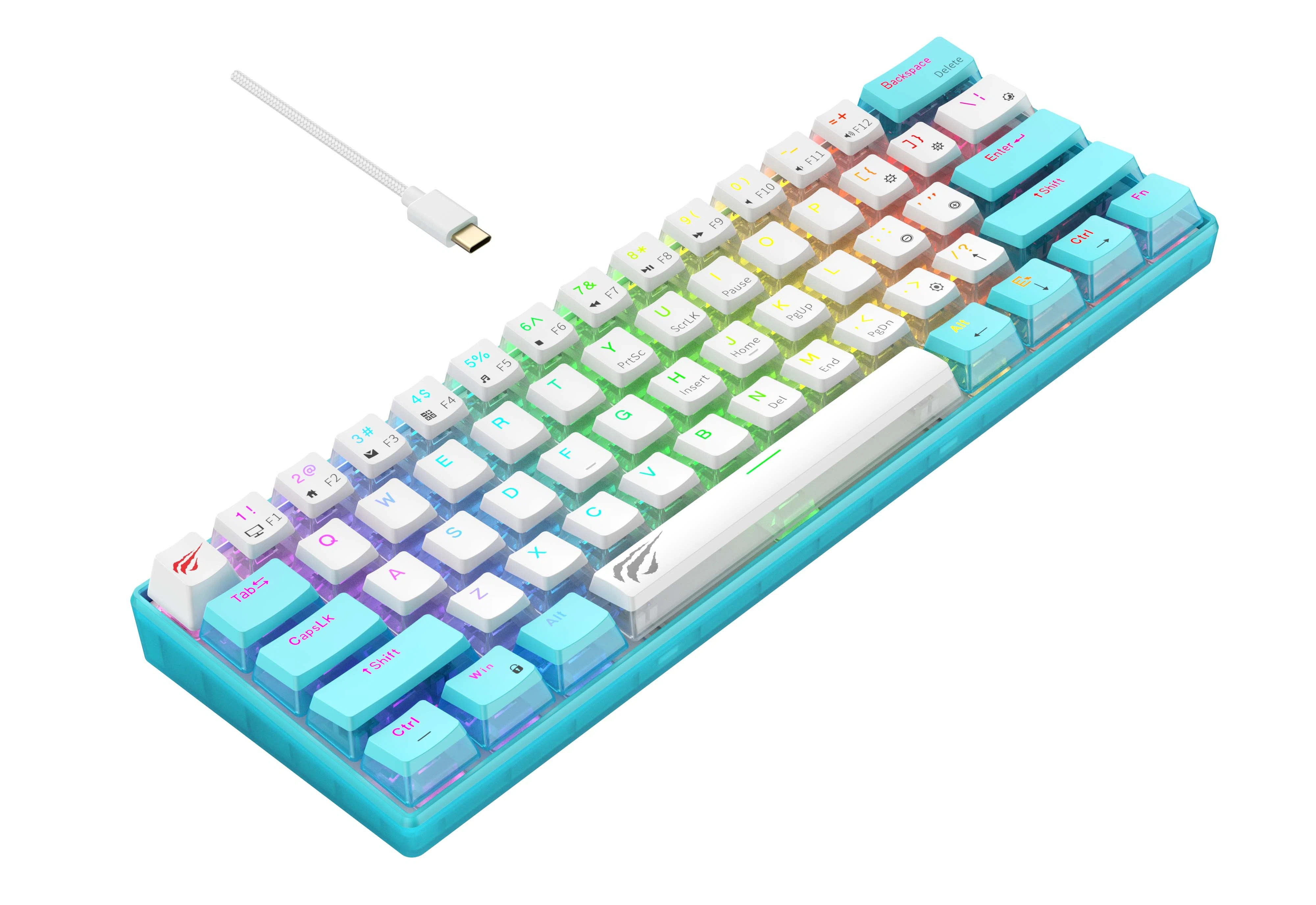 Havit KB903L Gaming Keyboard - Blue & White