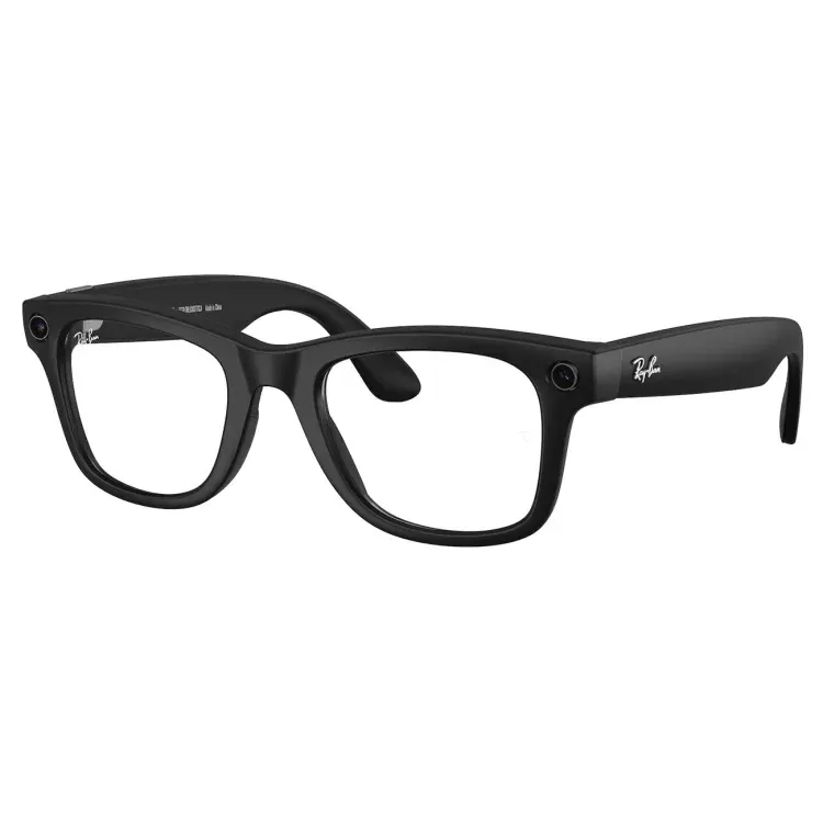 Ray-Ban Meta Wayfarer Smart Glasses (Gen 2) — 53mm Matte Black with Clear Lenses