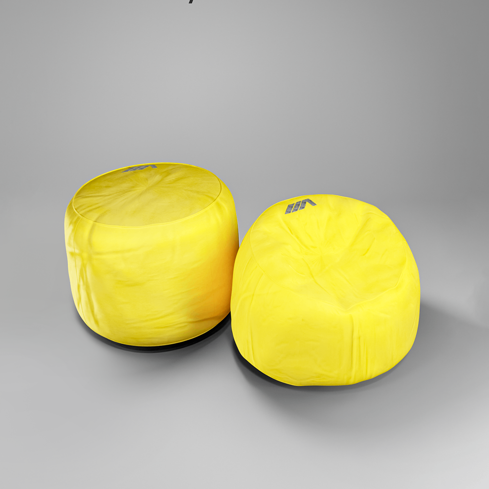 Premium Bean Bag Chair - Yellow (90 x 60 cm)