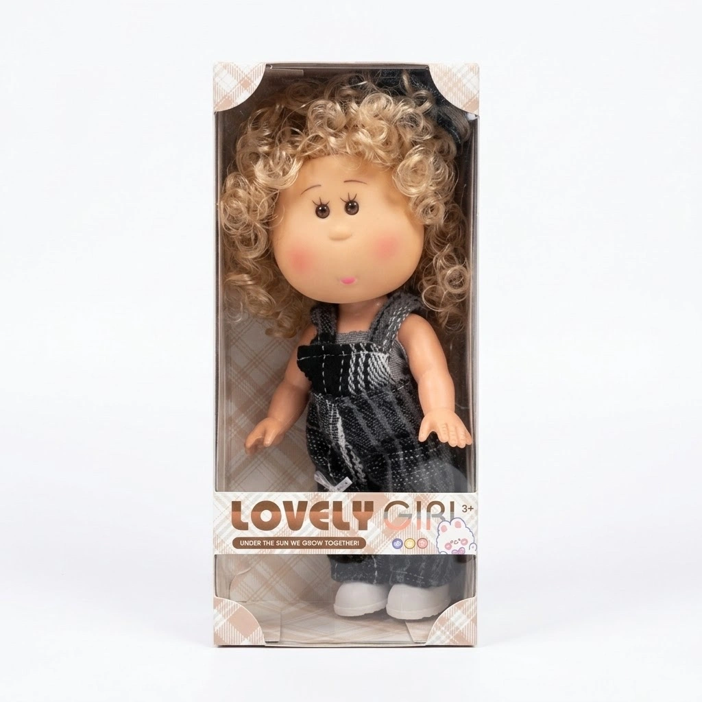 Lovely Girl Curly Hair Fashion Doll – Random Color