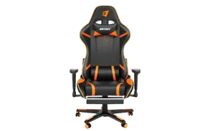 Jertech GR-101 Ergonomic Reclining Gaming Chair with Lumbar Support and Footrest - Orange