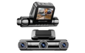 Azdome Dashcam M660 - 3-Lens Dash Cam - 4K+2K, GPS, 5G Wi-Fi, 128GB