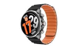 Kieslect Kr 3-Steel Black Smartwatch - 1.5" AMOLED, GPS, 5ATM