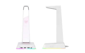 ONIKUMA ST2 Adjustable Gaming Headset Stand with Anti-Slip Base – White