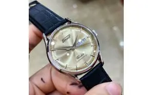 Tissot Man - Champagne - Brown Leather