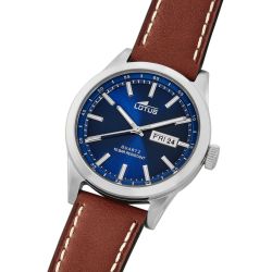 Lotus Man - Quartz - Mineral - Brown Leather Strap