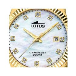 Lotus Woman - Quartz - Mineral - Gold-Tone Steel Bracelet