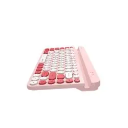 A4Tech FBK30 Bluetooth Wireless Keyboard - Connect to 4 Devices - Arabic/English-Raspberry 