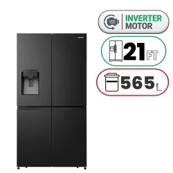 Gorenje NRM9181SBI French Door Refrigerator - 565 L - 21 Ft - Inverter Motor - Black