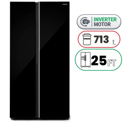 Hitachi HRSN9713ESGBKIQ Side-by-Side Refrigerator - 713L - Inverter