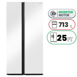 Hitachi HRSN9713ESMGWIQ Side-by-Side - 713 L - Glass Matte White