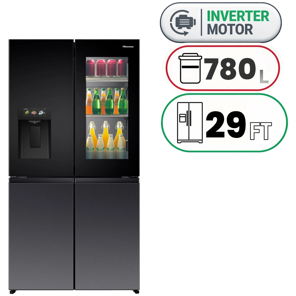 Hisense RQ9P780TTB1 French Door Refrigerator - 780 L - Inverter