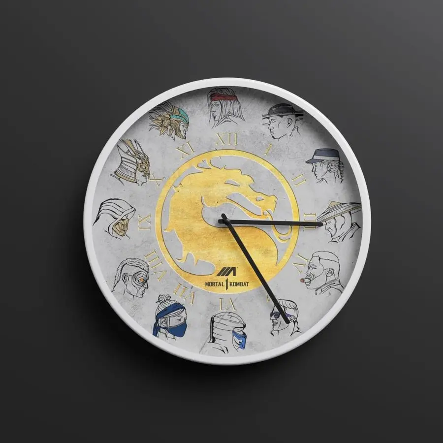 Mortal Kombat Gaming Wall Clock - Iconic Imagery - Bold Design