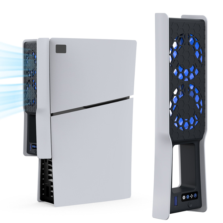 Dobe TP5-35159 PS5 Cooling Fan - Dual-Fan System - USB Pass-Through