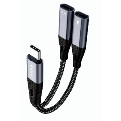 Type-C Audio Adapter with Type-C Charging & Type-C Audio - ZAR03