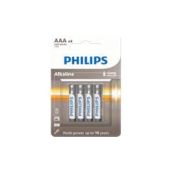 Philips AAA Alkaline Batteries LR03A4B – 4 Pack