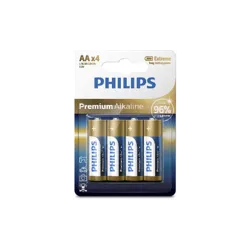 Philips AA Alkaline Batteries LR6M4B – 4 Pack