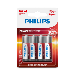 Philips AA Premium Alkaline Batteries LR6P4B – 4 Pack