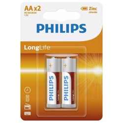 Philips AA Long Life Batteries R6L2B – 2 Pack