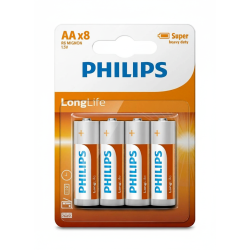Philips AA Long Life Batteries R6L8BL – 8 Pack