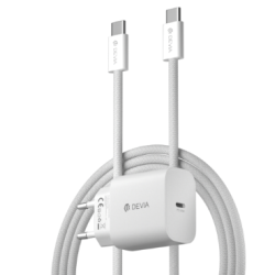 Devia Smart Series PD 30W GaN Charger Set With USB-C Cable(UK) -White