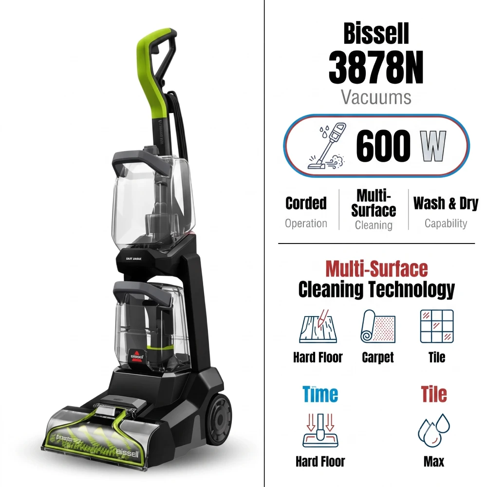 Bissell 3878N DeepClean Carpet Cleaner Vacuum - 600 W