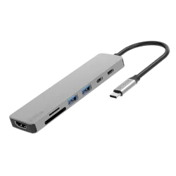 Proove HUB Iron Link 7 in 1 (HDMI) silver