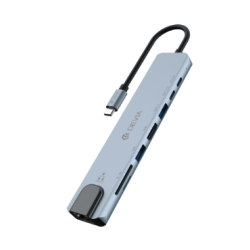 Devia Hub Pro1 8 In 1 Hub - Deep grey