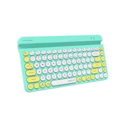 A4Tech FBK30 Bluetooth Wireless Keyboard - Connect to 4 Devices - Arabic/English-Avocado