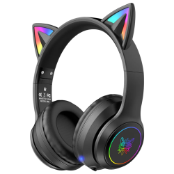 ONIKUMA B90 Wireless RGB Cat Ear Headset – Black