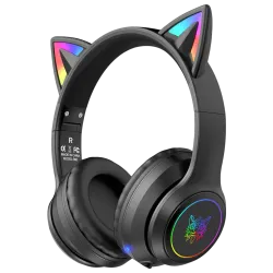 ONIKUMA B90 Wireless RGB Cat Ear Headset – Black