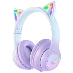 ONIKUMA B90 Wireless RGB Cat Ear Headset – Purple