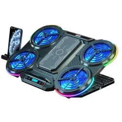 2E Gaming CPG-008 Multi-Fan LED Laptop Cooling Pad for Gaming Laptops