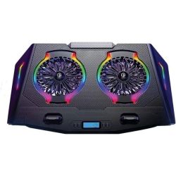 N10 Gaming For laptop CoolerDual Large Fans, RGB Lights, LCD Display, Iron Mesh Base N10FAN