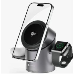 Comma Jub Series QI2 Rotating Magnetic 3 In 1 Wireless Charger