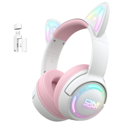 ONIKUMA GT838 Tri-Mode Wireless Headset – White Pink