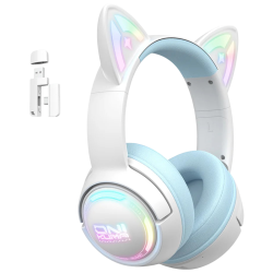 ONIKUMA GT838 Tri-Mode Wireless Headset – White Blue