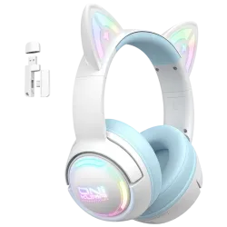 ONIKUMA GT838 Tri-Mode Wireless Headset – White Blue