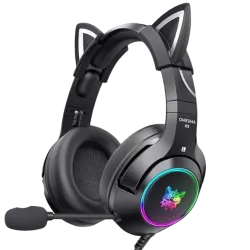 ONIKUMA K9 RGB Cat Ear Gaming Headset – Black