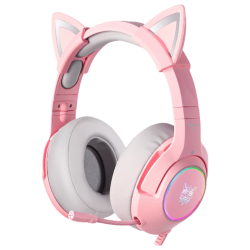 ONIKUMA K9 RGB Cat Ear Gaming Headset 7.1 – Pink