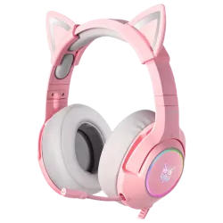 ONIKUMA K9 RGB Cat Ear Gaming Headset 7.1 – Pink