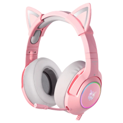 ONIKUMA K9 RGB Cat Ear Gaming Headset – Pink