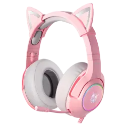 ONIKUMA K9 RGB Cat Ear Gaming Headset – Pink