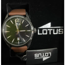 Lotus Man - Quartz - Mineral - Brown Leather Strap